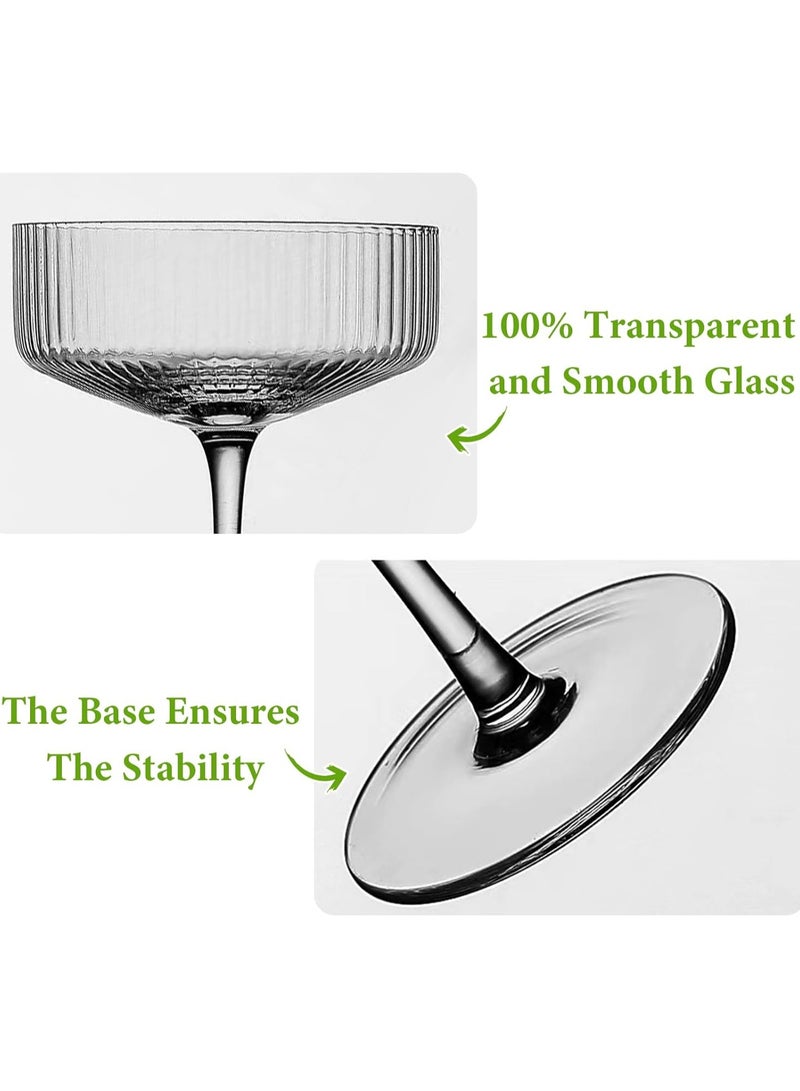 Elegant Handmade Cocktail Glasses Inflated Cocktail Glasses Suitable for Cocktails 6 Pieces  - Image 4