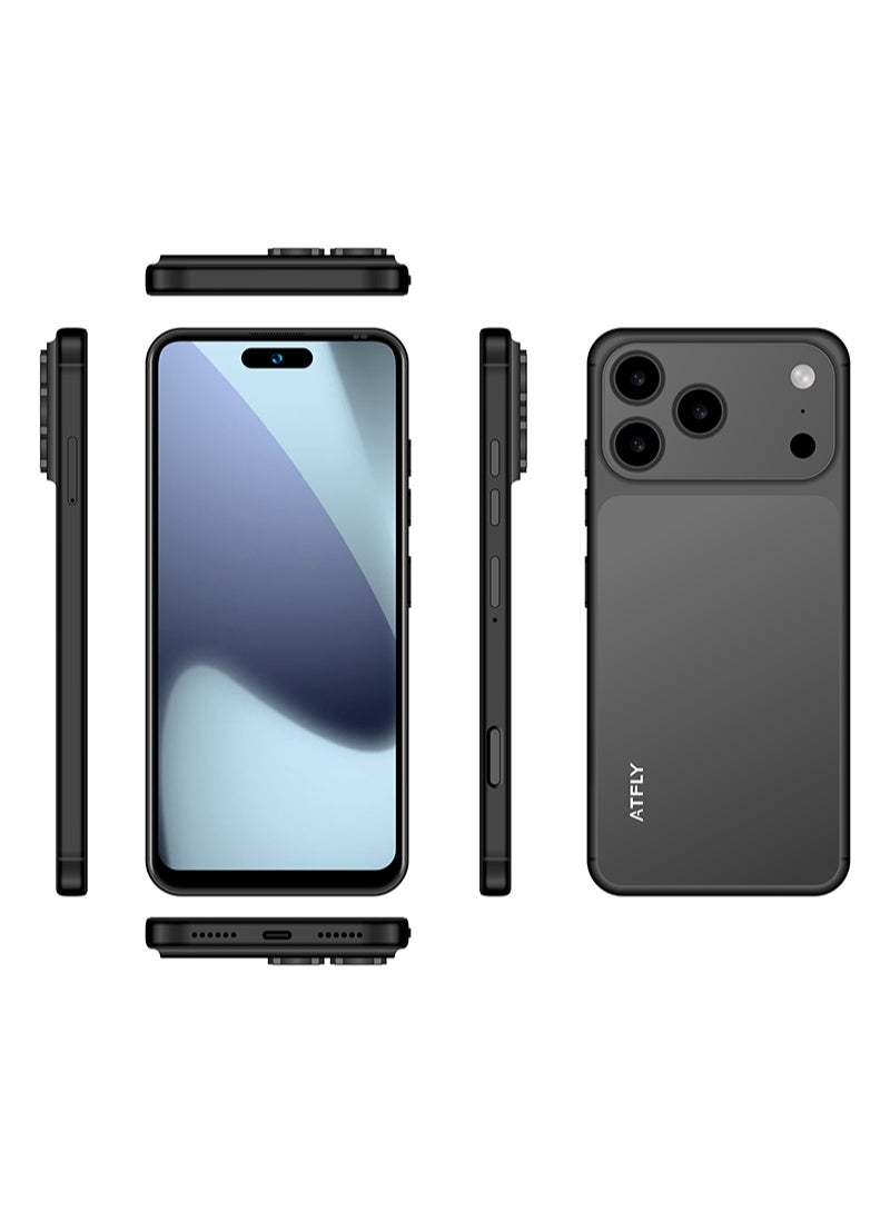 ATFLY 17 Pro Max Smartphone – 6.9” Display, Dual Camera, Face Unlock, Long Battery Life – Black - Image 3