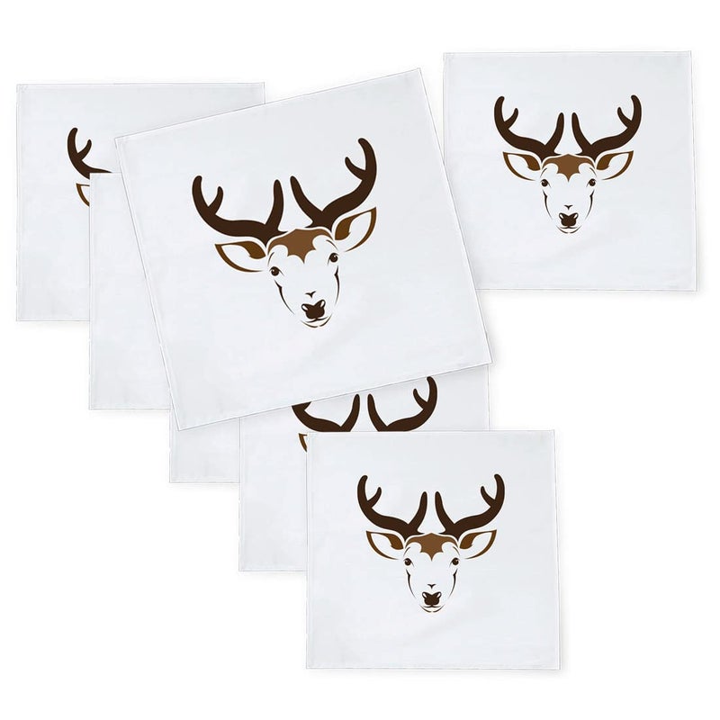 Khakee 6 Pcs Christmas Theme Silk Table Napkins 10x 10 for Xmas Decoration Christmas OrnamentsChristmas Giftxmas21057 - Image 1