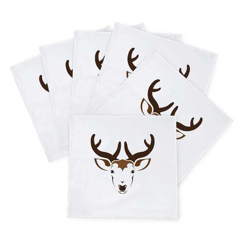 Khakee 6 Pcs Christmas Theme Silk Table Napkins 10x 10 for Xmas Decoration Christmas OrnamentsChristmas Giftxmas21057 - Image 2