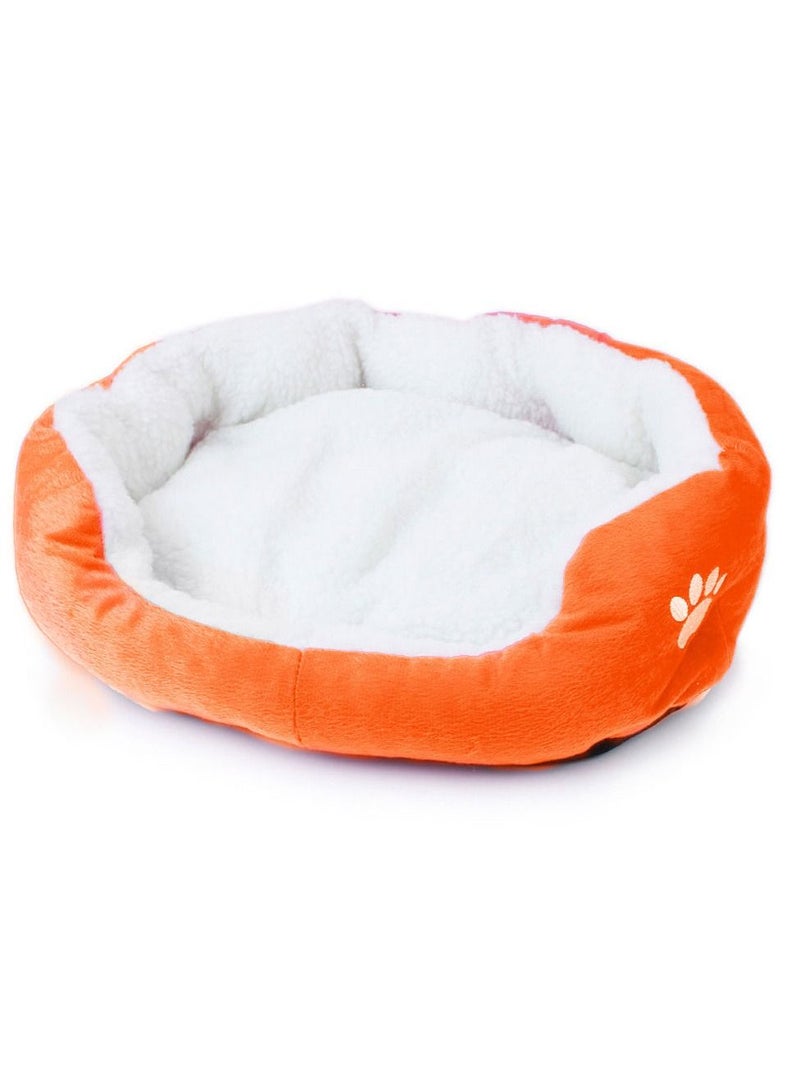 MARGOUN Dog Bed Pet Cat Bed Soft Fluffy Cushion Bed Comfortable and Washable Pet Mattress 40x45cm Orange - Image 3