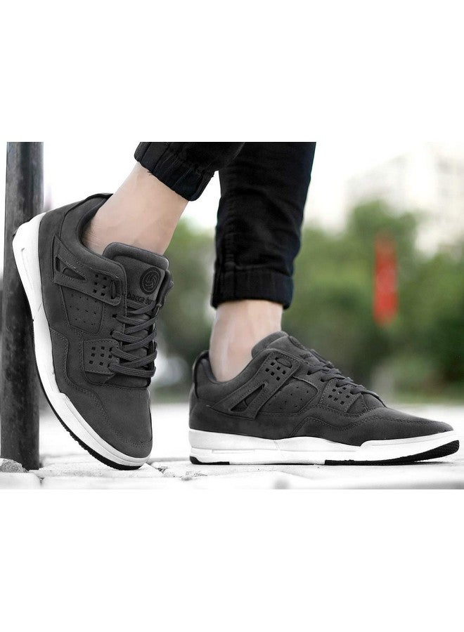 Bacca Bucci Men's Ultraforce Mid-top Athletic-Inspired Retro Fashion Sneakers - Grey, Size UK8 - Image 2