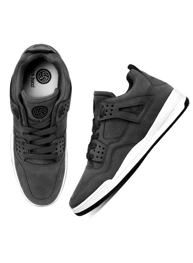 Bacca Bucci Men's Ultraforce Mid-top Athletic-Inspired Retro Fashion Sneakers - Grey, Size UK8 - Image 5