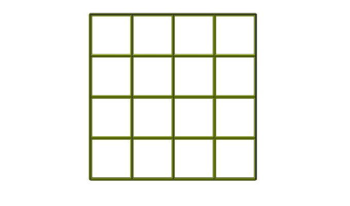 2 SQUARES X 16 MULTI COOKIE CUTTER 83X83