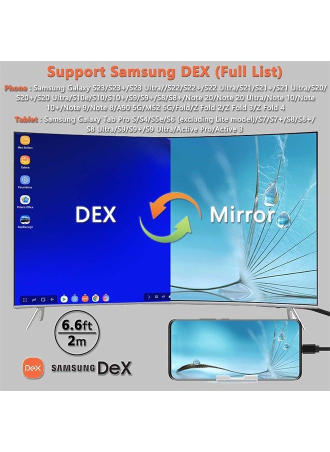 HY HDMI Adapter MHL Converter Cable 4K HD Video Digital HDTV Cord Mirrorring for HP MacBook iPhone 15 Pro Max Samsung Galaxy S22 Plus S21 S20 S10 Note 20 USB Type C Android Phones to Projector Monitor TV  - Image 5