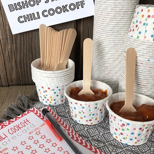 Outside the Box Papers Bulk Mini Wooden Spoons -Eco Friendly Disposable Biodegradable - 3.75 Inches - 300 Pack Outside the Box Papers Brand - Image 3