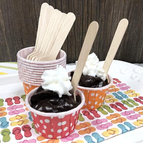 Outside the Box Papers Bulk Mini Wooden Spoons -Eco Friendly Disposable Biodegradable - 3.75 Inches - 300 Pack Outside the Box Papers Brand - Image 4
