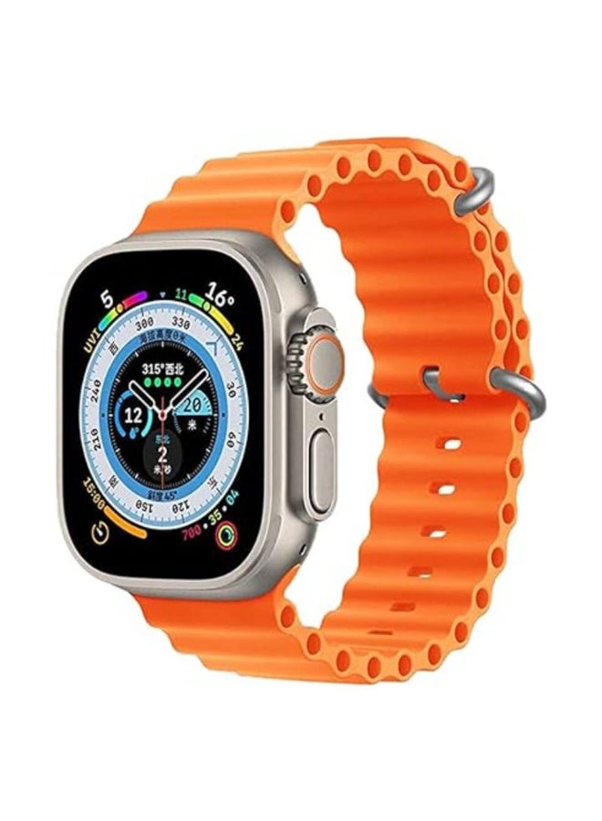 Silicone Hole Wavy Strap Compatible with Apple watch seriesUltra 38mm - 40mm-41mm | 8 Ultra | 7 | 6 | 5 | 4 | 3 | SE