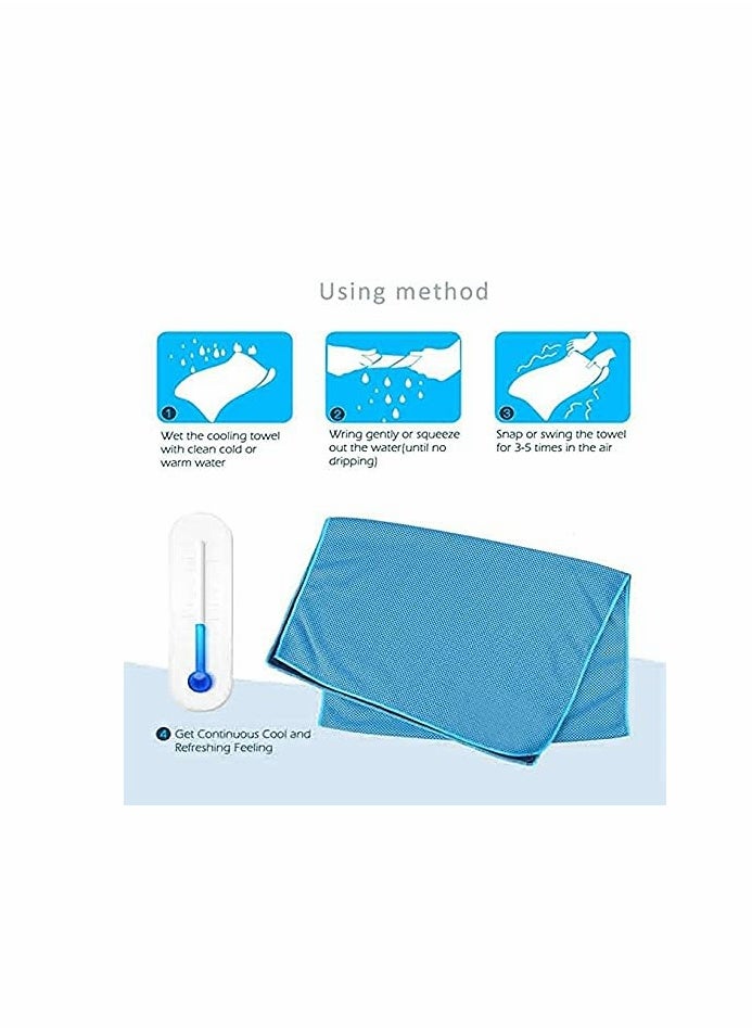 KASTWAVE Cooling Towel 6 Packs (35"×12") - Cold Workout Towels Cool Neck Warp Sweat Rags for Sports, Fitness, Gym, Yoga, Running, Travel, Camping (6 Colors)  - Image 4