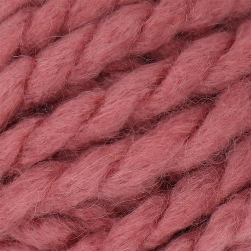 Estako Cozy Thick & Quick Yarn 20% Wool 80% Acrylic Soft Super Bulky Weight #6 Knitting and Crocheting Yarn 3.52 oz (100gr) 65 yds (60 m) (53100-Dark Rose) - Image 2