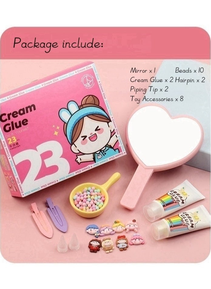 Cutie Cute Whipped Cream Glue DIY Gift Set Handmade Craft DIY Decorations  - Image 2