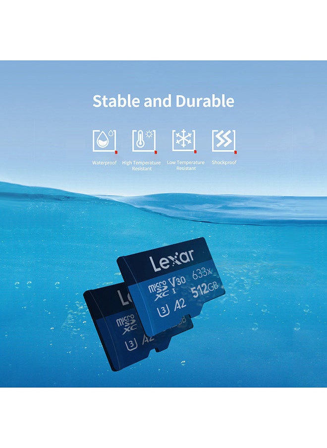 Lexar - 633x 64GB TF Card High-performance Micro SD Card Class10 U3 A1 V30 High Speed TF Card for Phone Camera Dashcam - Image 1