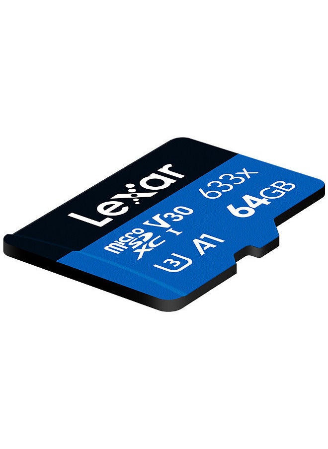 Lexar - 633x 64GB TF Card High-performance Micro SD Card Class10 U3 A1 V30 High Speed TF Card for Phone Camera Dashcam - Image 1