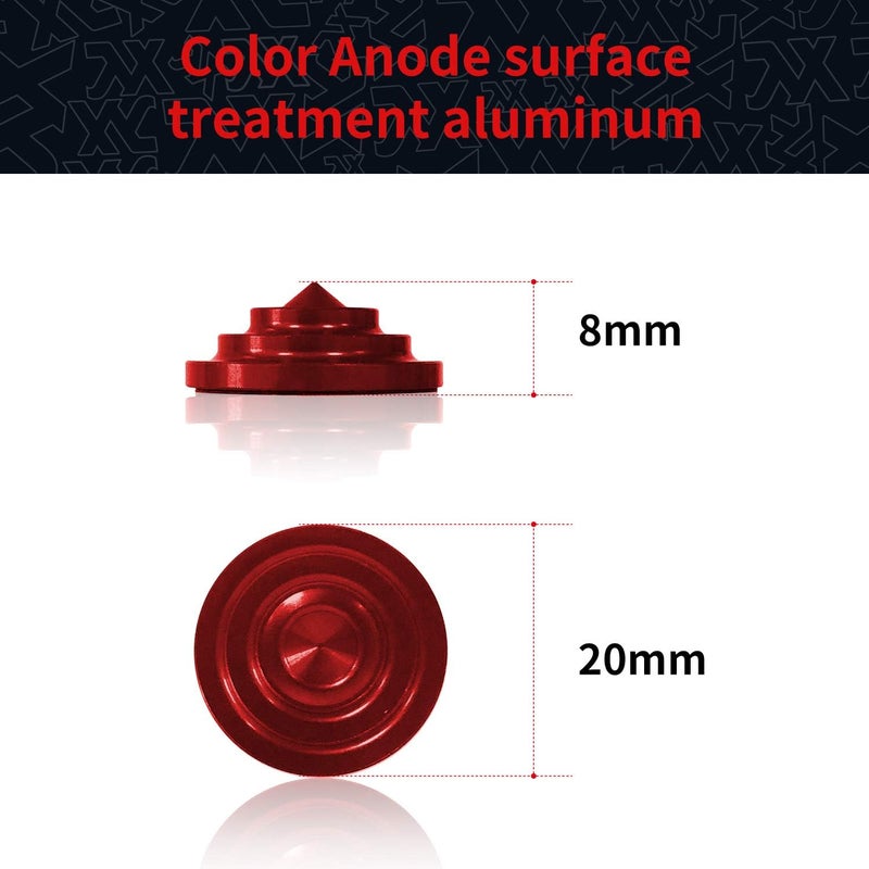 XCMAN 4 Layer-Cone Studs Dia 7.87 Inch Aluminum Snowboard Stomp Pad - 9pcs - Image 3