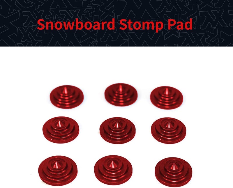 XCMAN 4 Layer-Cone Studs Dia 7.87 Inch Aluminum Snowboard Stomp Pad - 9pcs - Image 2