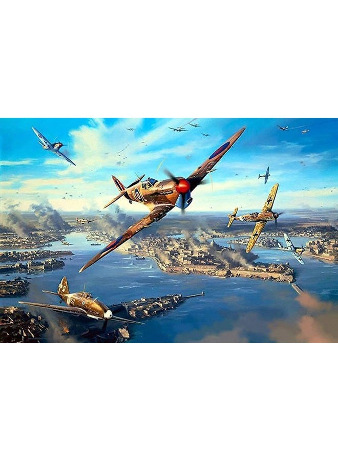 Nichpedr Adults Kids 1000 Pieces Wooden Jigsaw Puzzle Fighter Plane Air Force The Second World War Puzzle Challenging Educational Fun Family Games Toys Gifts for Home Kitchen Decor Family Activities - Image 1