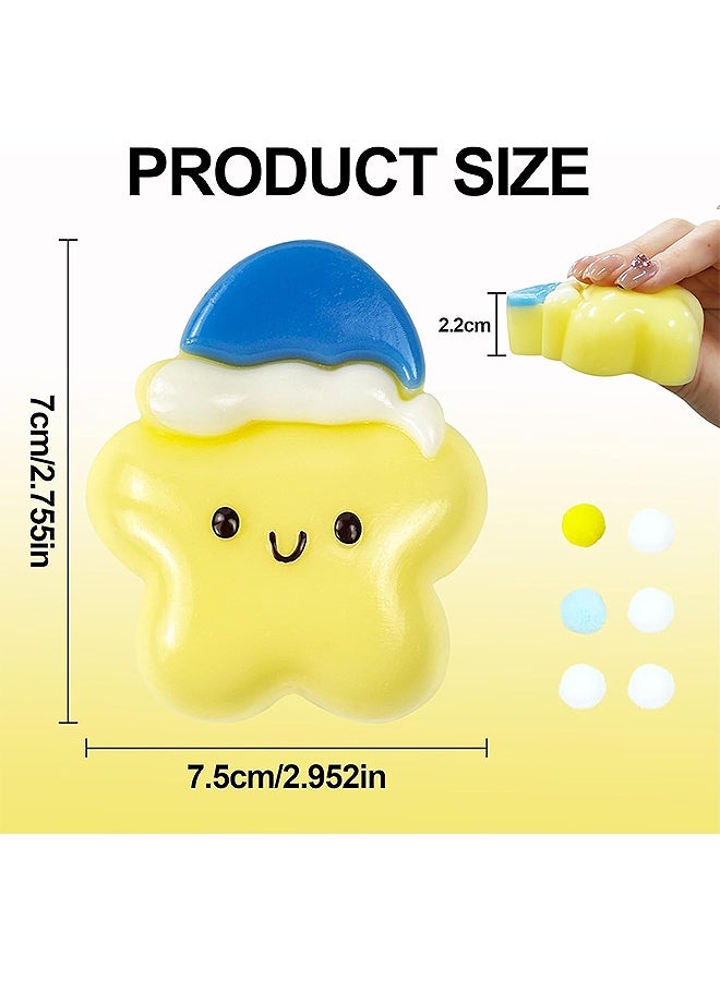 إم إكس إن Star-Shaped Squishy Toys, Silicone Squeeze Toy Stress Relief for Kids Adults PVC Sensory Toys for Birthday Party Holiday Stress-Relieving Gift (باللغة الإنجليزية) - Image 2