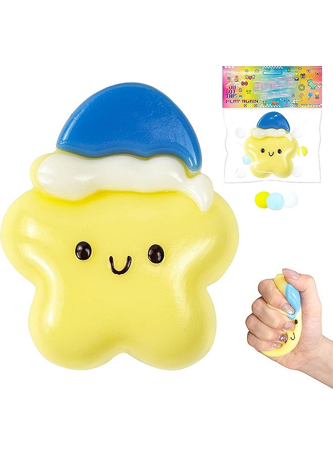 إم إكس إن Star-Shaped Squishy Toys, Silicone Squeeze Toy Stress Relief for Kids Adults PVC Sensory Toys for Birthday Party Holiday Stress-Relieving Gift (باللغة الإنجليزية) - Image 1