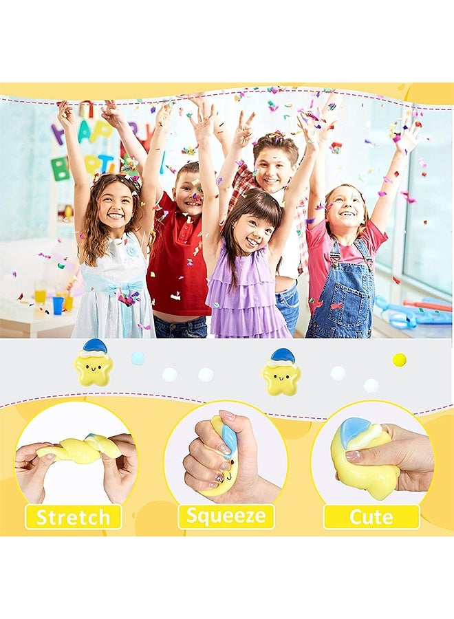إم إكس إن Star-Shaped Squishy Toys, Silicone Squeeze Toy Stress Relief for Kids Adults PVC Sensory Toys for Birthday Party Holiday Stress-Relieving Gift (باللغة الإنجليزية) - Image 4
