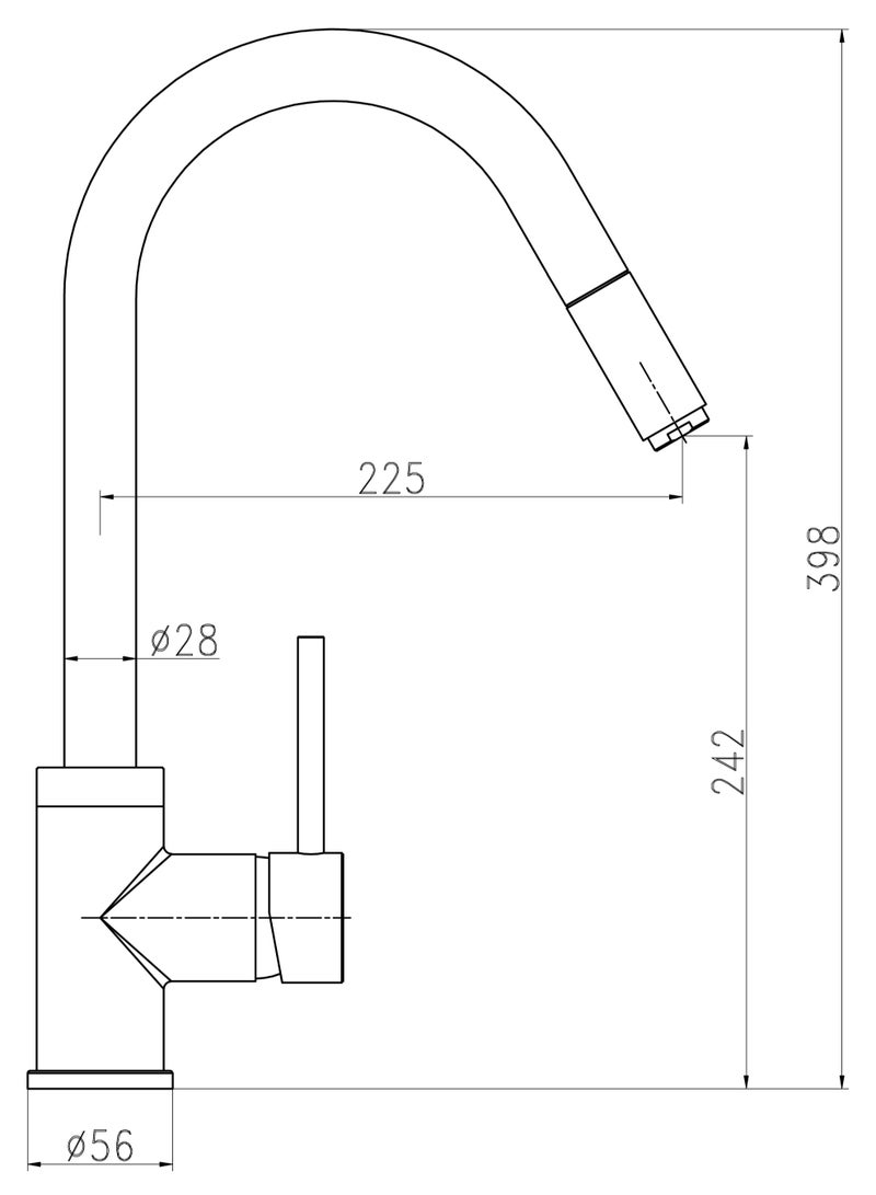 HESANIT Pull Out Sprayer Kitchen Sink Faucet Mixer Gold - 6931G - Image 2