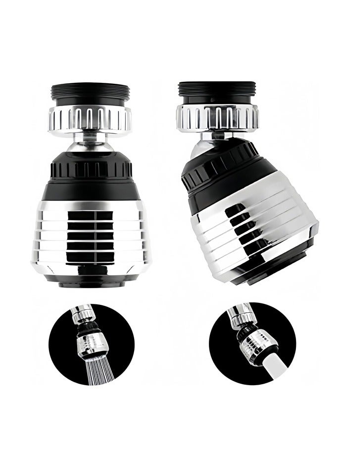 قطعتان من مهوية الصنبور الدوارة 360 درجة، بخاخ صنبور موفر للمياه، فقاعات موفرة للمياه، فلتر صنبور مضغوط، ملحقات المطبخ - Image 1