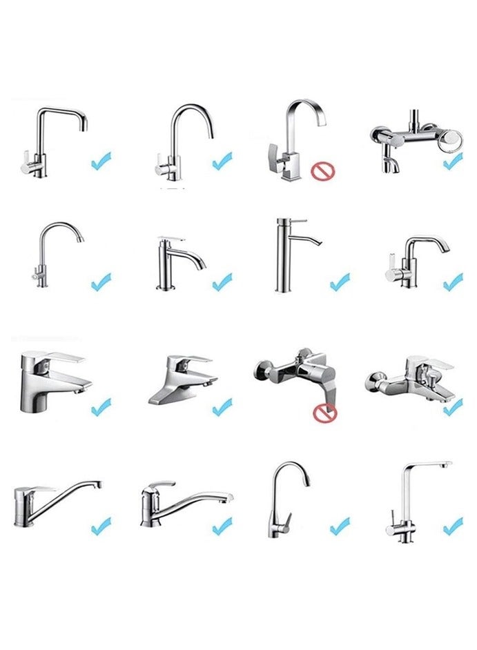 قطعتان من مهوية الصنبور الدوارة 360 درجة، بخاخ صنبور موفر للمياه، فقاعات موفرة للمياه، فلتر صنبور مضغوط، ملحقات المطبخ - Image 5