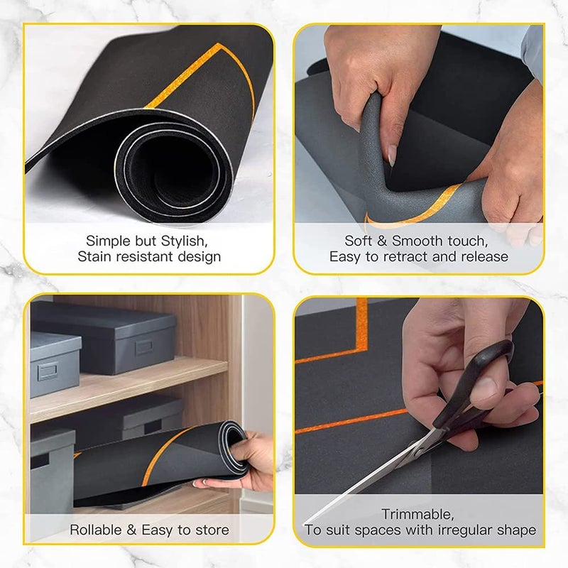 SKVM Memory Foam Water Absorbent Rectangular Shape Mat for Bathroom Kitchen Floor Door Entrance Anti Slip Foot Skid Shower mat (Design 1) - Image 4
