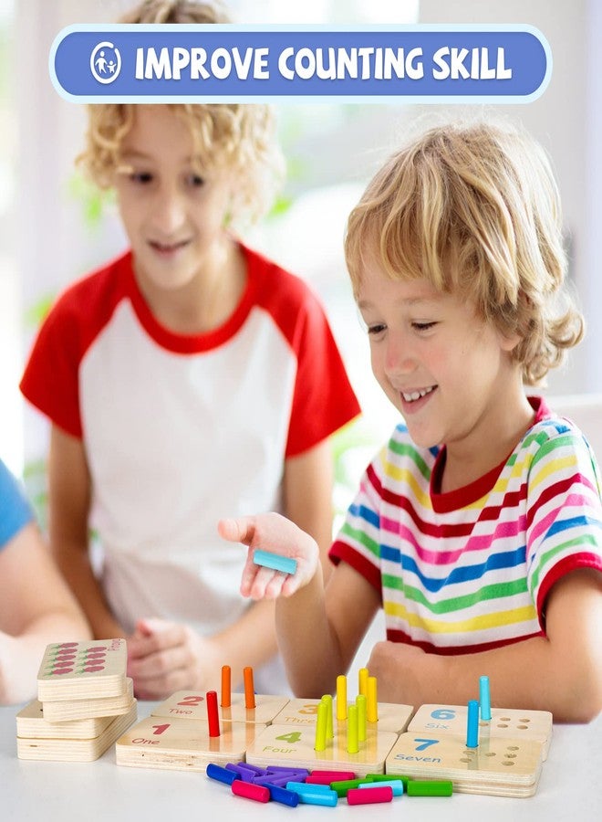 ISMETACU Wooden Montessori Number Blocks for Toddlers, Counting Peg Board for Kids Age 3 4 5,Preschool Learning Toys,Ideal for Kids 3 4 5 Years Old - Image 4