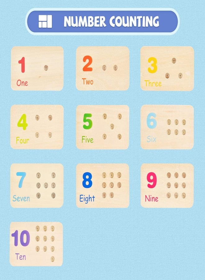 ISMETACU Wooden Montessori Number Blocks for Toddlers, Counting Peg Board for Kids Age 3 4 5,Preschool Learning Toys,Ideal for Kids 3 4 5 Years Old - Image 2