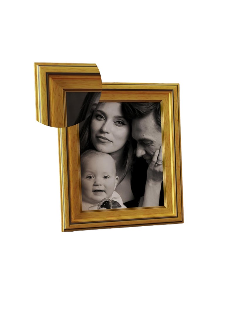 Art Street Art Street Premium 3D Picture Frames For Wall Decoration, Wooden Photo Frames For Home Décor, Bedroom & Living Room Designing (Crown Gold, Size 5x7 inch)  - Image 3
