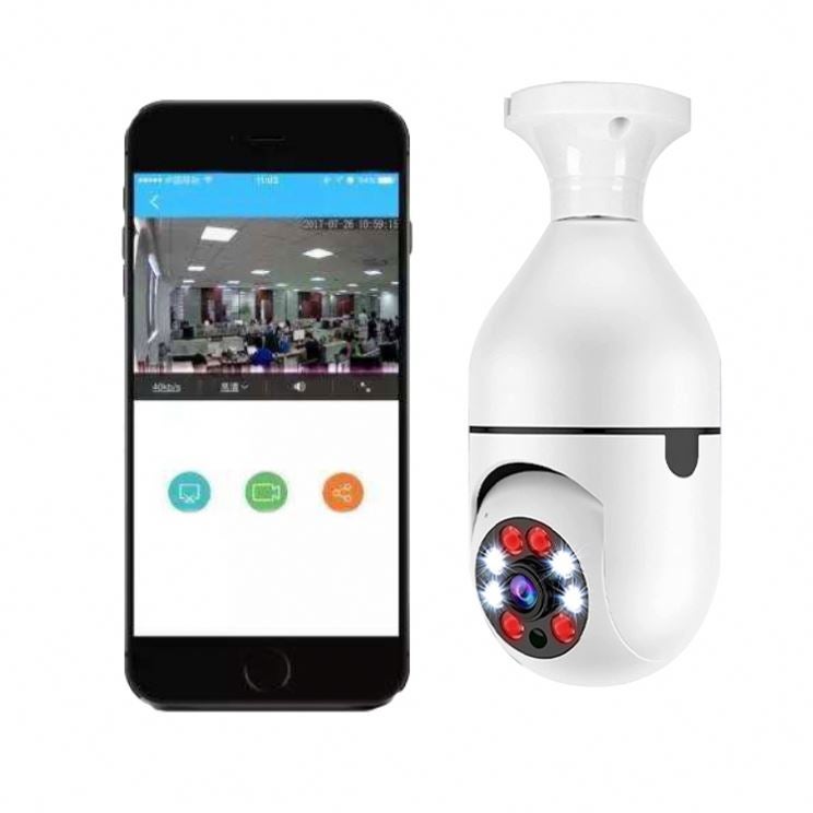 Generic Security Light Bulb Camera – 360° Auto Tracking Surveillance – 1080p HD Video, 5G Dual-Band WiFi, Smart Motion Detection, Night Vision Protection, Outdoor Indoor Use  - Image 2