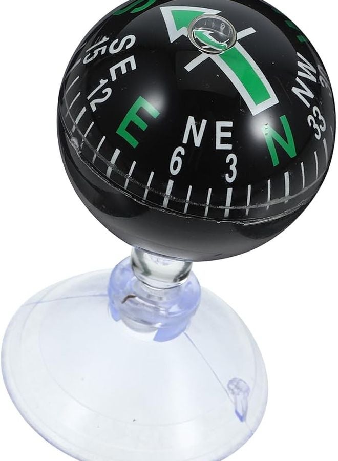 38mm Car Compass Ball With Suction Cup Mount For Auto Dashboard Truck Boat Navigation - Image 1