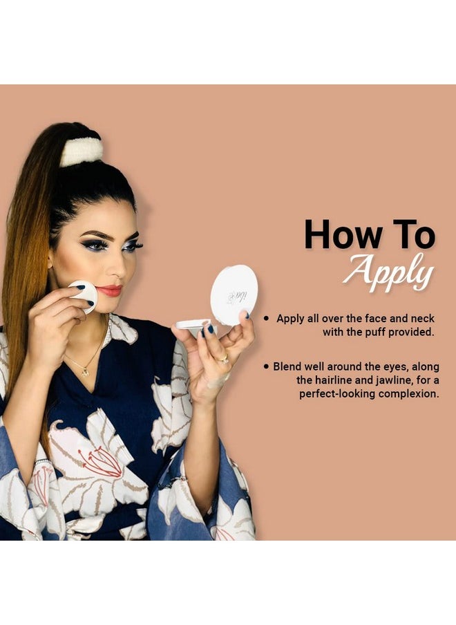 إيبا Pure Skin Perfect Look Long Wear Mattifying Compact - Medium Shell, 9G | تغطية متساوية | خالٍ من الزيوت | لمسة نهائية غير لامعة | عامل حماية من الشمس 15 | مكياج للوجه | طبيعي 100% | مكياج معتمد حلال ونباتي  - Image 4