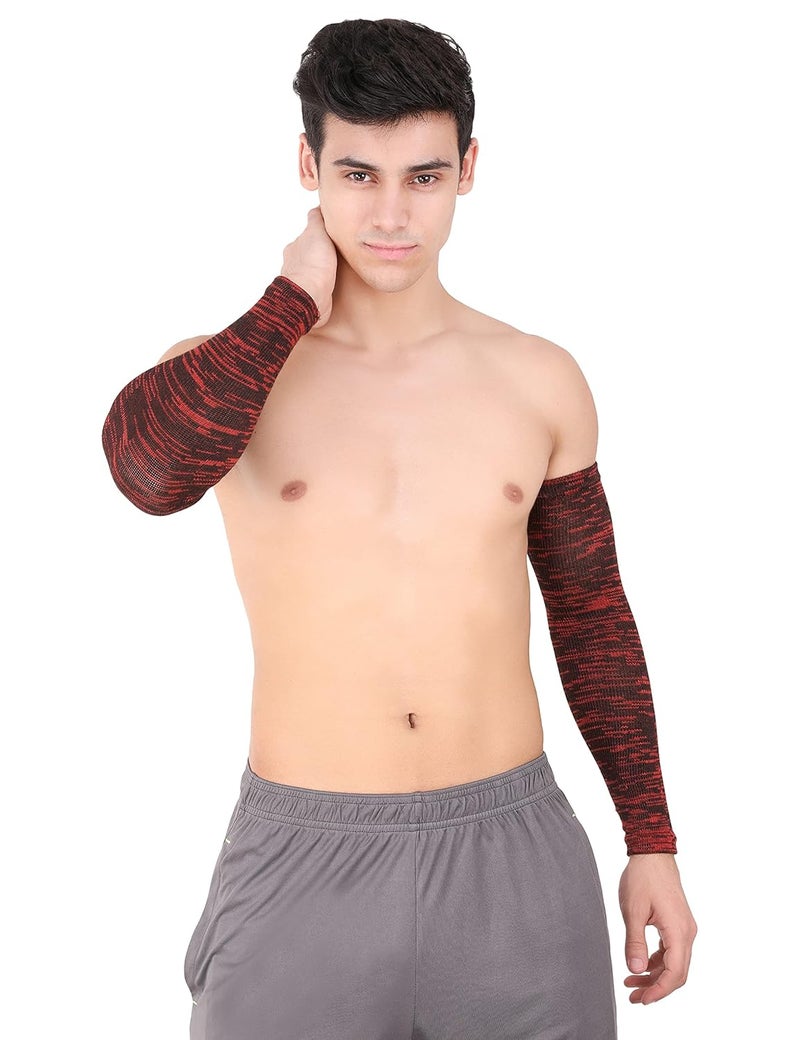 WMX Men and women Sun protection cotton arm sleeve Unisex summer, Winter arm protective Sports cricket, Football rider, Gym sleeves elbow Full cover - Image 3