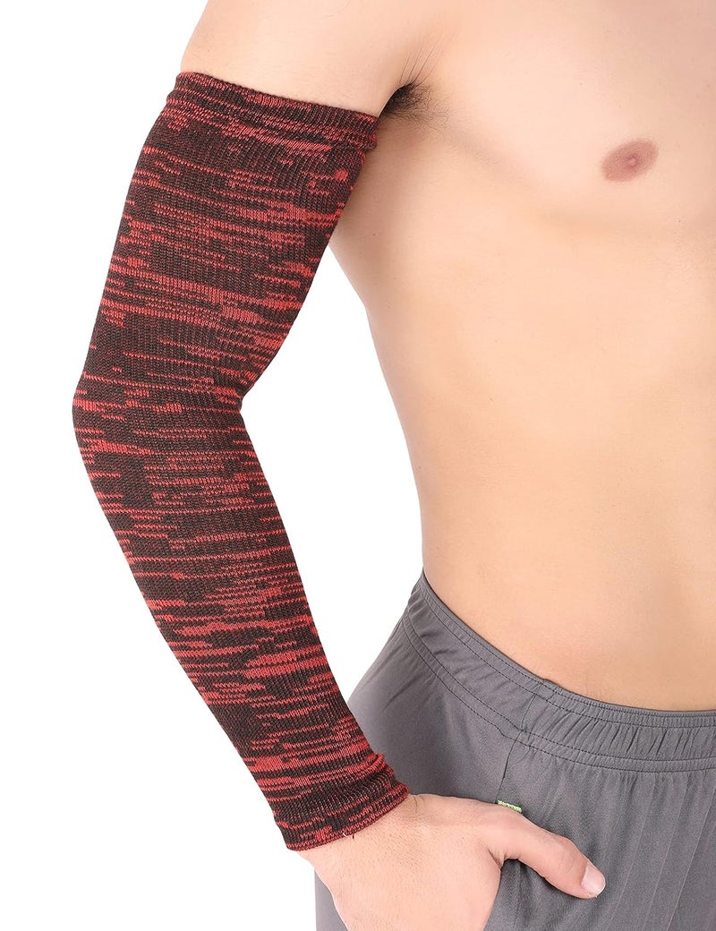 WMX Men and women Sun protection cotton arm sleeve Unisex summer, Winter arm protective Sports cricket, Football rider, Gym sleeves elbow Full cover - Image 1