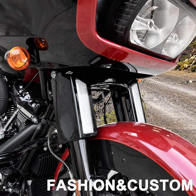 VEISUTOR Front Fork LED Turn Signal Lights for Harley Road Glide - Image 5