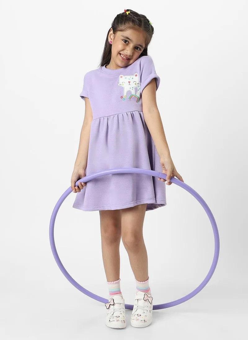 Nautinati Lilac Graphic Dress