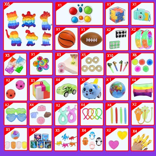 BILLFULL 1000 Pcs Party Favors for Kids Fidget Toys Bulk Birthday Gift Toys Fidgets Stocking Stuffers Treasure Box Party Goodie Bag Carnival Prizes Pinata Filler Stuffers Classroom - Image 5