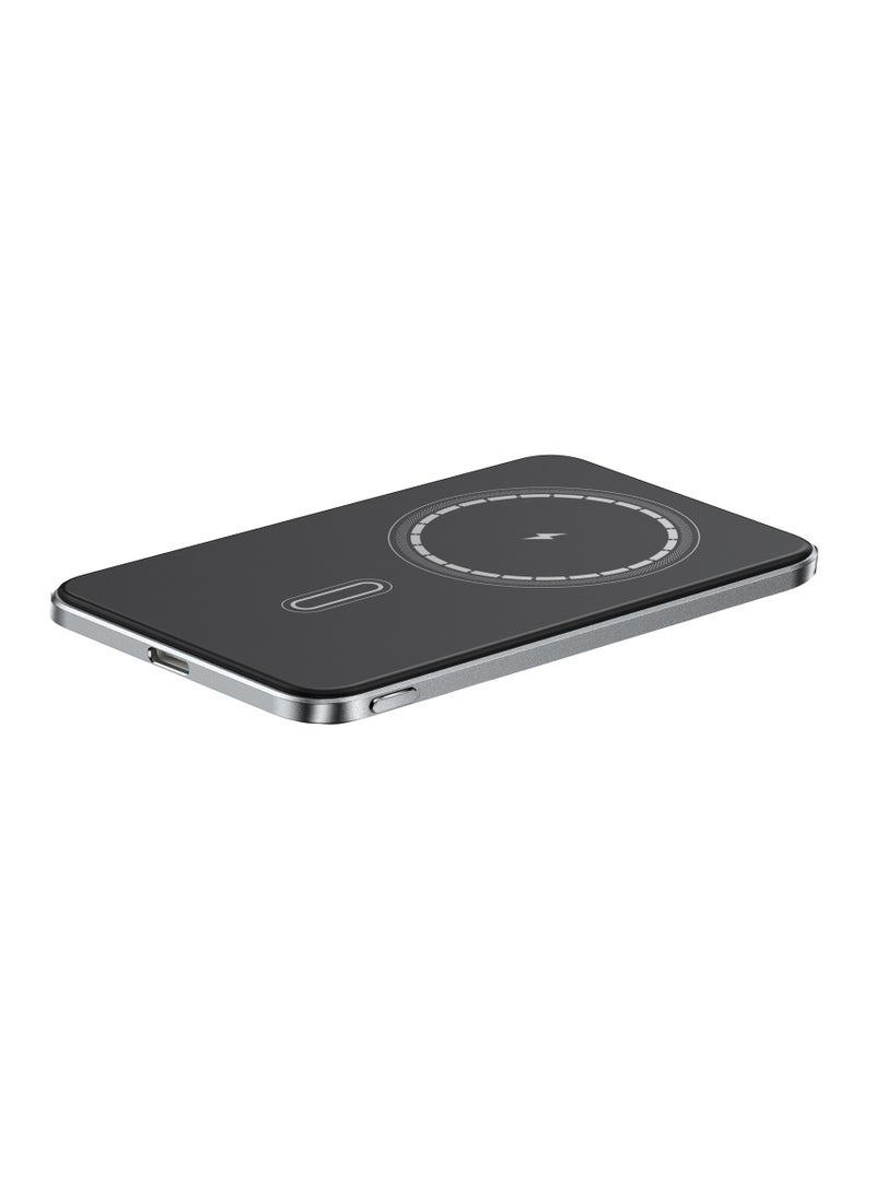 luminum Ultra-Slim Magnetic Wireless Portable Power Bank with LCD Display 5000mAH,PD Fast Charging USB-C Battery Pack Compatible with Magsafe  - Image 3