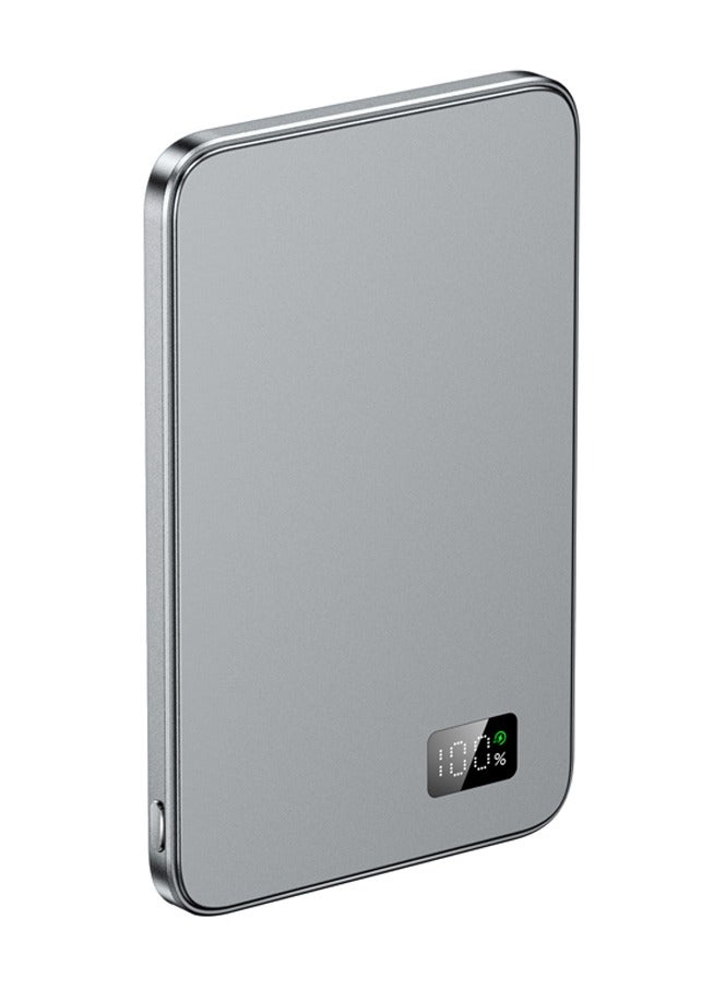 لومينوم باور بانك محمول لاسلكي مغناطيسي رفيع للغاية مع شاشة LCD بقدرة 5000 مللي أمبير في الساعة، حزمة بطارية USB-C للشحن السريع متوافقة مع Magsafe - Image 1