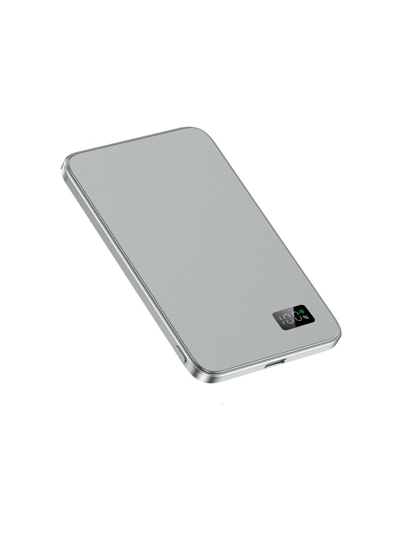 لومينوم باور بانك محمول لاسلكي مغناطيسي رفيع للغاية مع شاشة LCD بقدرة 5000 مللي أمبير في الساعة، حزمة بطارية USB-C للشحن السريع متوافقة مع Magsafe - Image 3