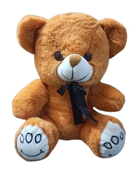 Tinytotem Brown Ribbon Teddy Soft Toy for Kids Stuffed Animal Plush Soft Doll Teddy Bear Gift for Baby Girl Toddlers Girls plushie Plushies Gifts for Girlfriend (27cm) - Image 4