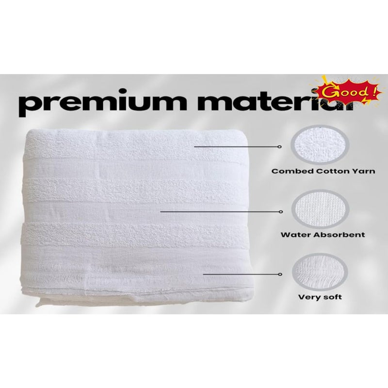 ROYAL AHRAM Mens Hajj Umrah Wearing 100% hygienic Cotton Towel Clothing Set With Waterproof Ahrams Belt ihram ehram 2Pcs Towels top and Bottom 43X84 inch New Dry Fast Microfiber Woven Technology. - Image 2