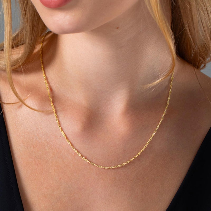 BAYLAY Gold Chain for Women - 18K Gold Plated Chain Necklace Woman Dainty Gold Necklace for Women Gold Jewelry Gifts Size 20 inch - Image 3