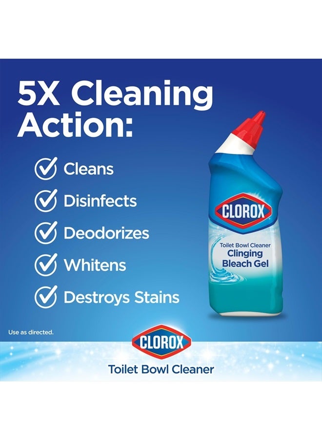 Clorox منظف وعاء المرحاض، جل مبيض ملتصق، ضباب المحيط - 24 أونصة، عبوة من 2 - Image 3