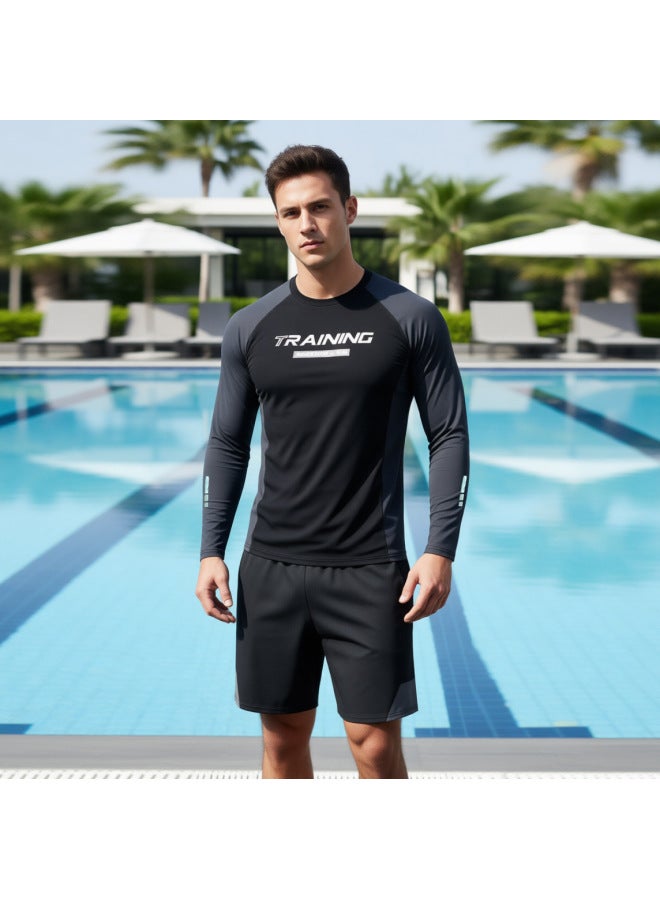 Diving Suit Men's Long Sleeve Sun Protection Quick-dry Conservative Swimwear Women's Couple Set Jellyfish Suit Surfing Hot Spring Suit