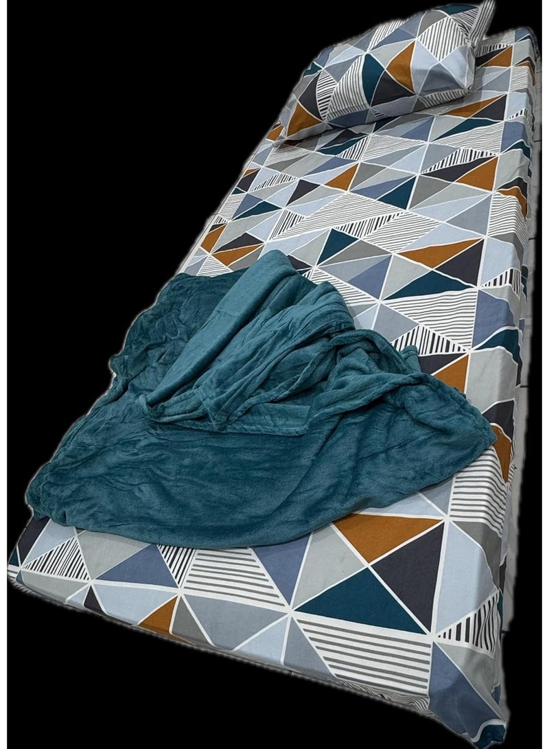 Single Medicated Mattress 190 × 90 x 7 cm with Pillow, Pillow Cover, Flannel Blanket & Mattress Protector | Firm Foam Mattress for Back Support & Comfortable Sleep - Image 3
