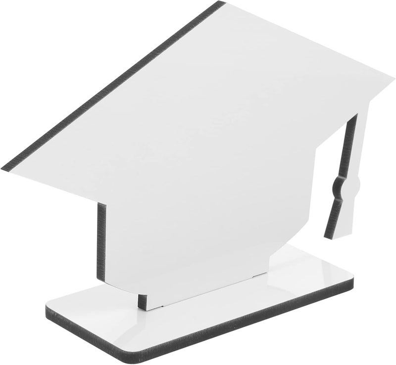 woobles 2pcs Cap Heat High DIY Congrats Party Picture Sublimation Design Hardboard School Shape Frames Ticket Grad Wooden Graduation Decor MDF for Ornament Table College Decoration - Image 2