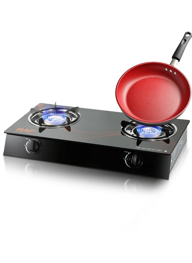 آر إيه أف موقد غاز للطهي المنزلي من RAF مزود بشعلتين نحاسيتين - Image 5