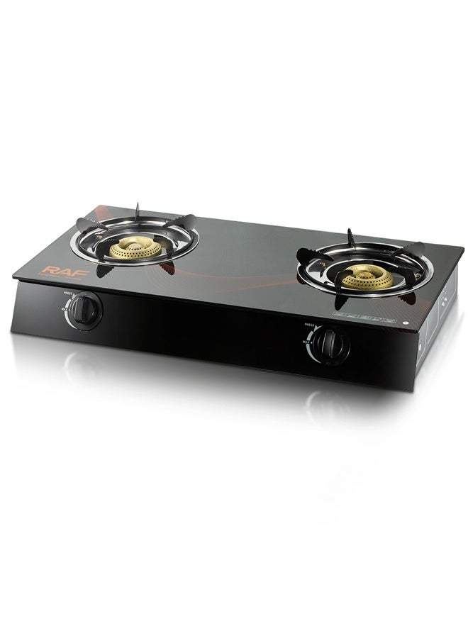 آر إيه أف موقد غاز للطهي المنزلي من RAF مزود بشعلتين نحاسيتين - Image 1
